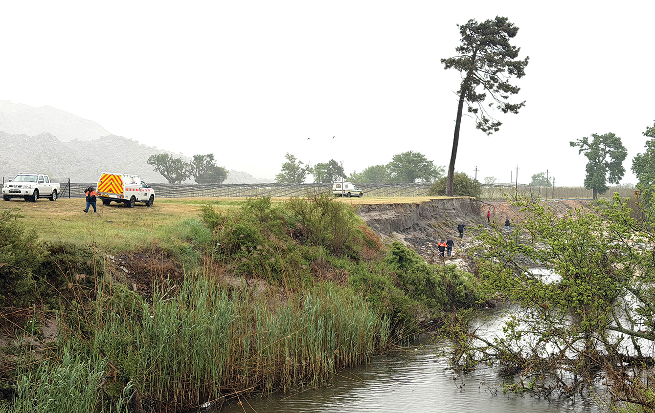 Skedel op rivierwal gevind