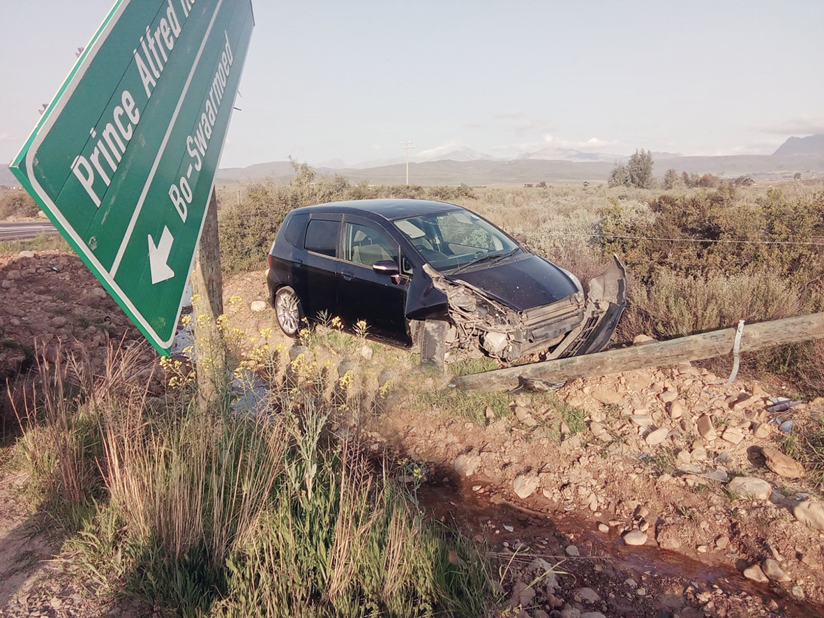 Bestuurder hardloop weg van ongelukstoneel